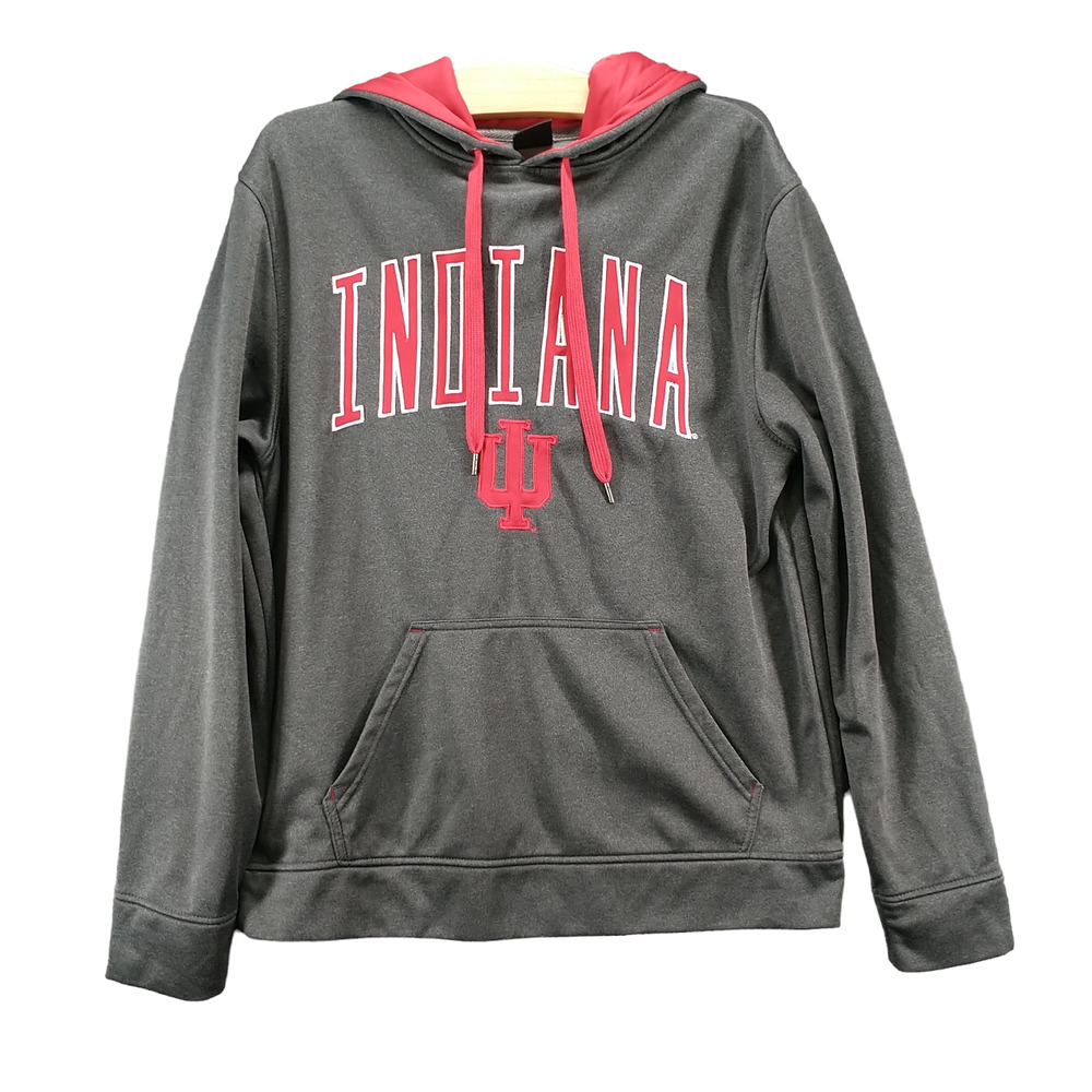 Top Of The World Men's Indiana Hoosiers Spell Out Hoodie Gray Small Embroidered